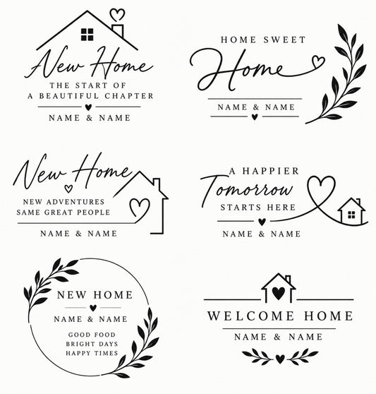 Personalised wooden engraving design examples
