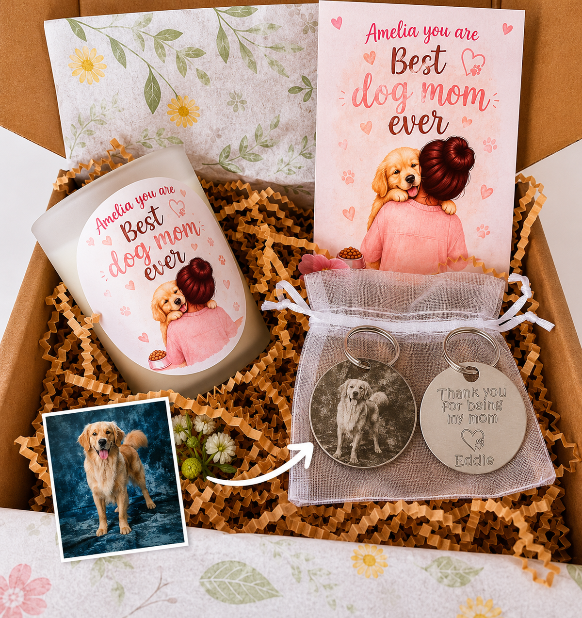 Personalised gifts for her, candles and keepsakes