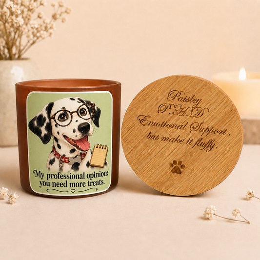 Personalised Dog Photo - Pet Therapist Funny Candle - More Treats