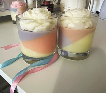 Personalised Pastel Peony Scented Candle – Custom Text Floral ,Handmade