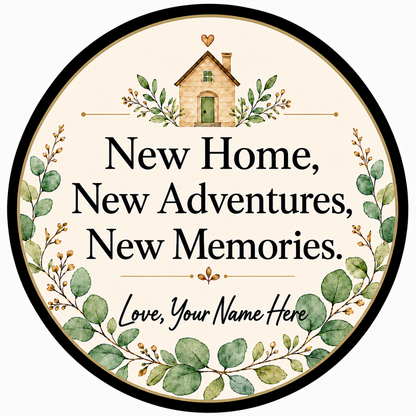 Personalised New Home Gift Set – Handmade Scented Candle, Reed Diffuser & Protection Crystal