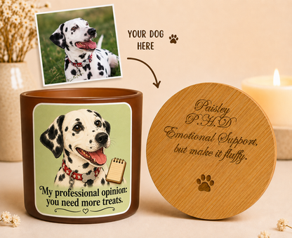 Funny pet therapy candle