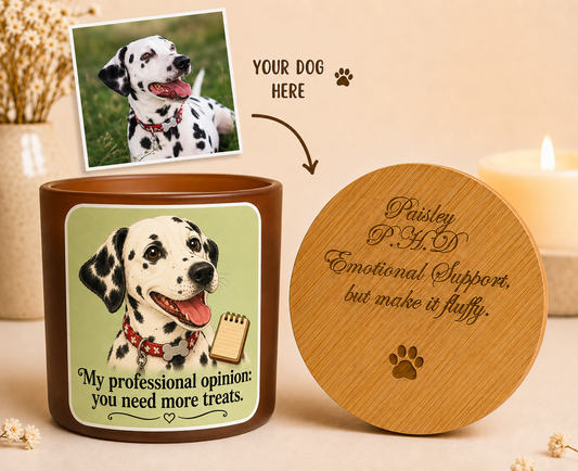 Funny pet therapy candle