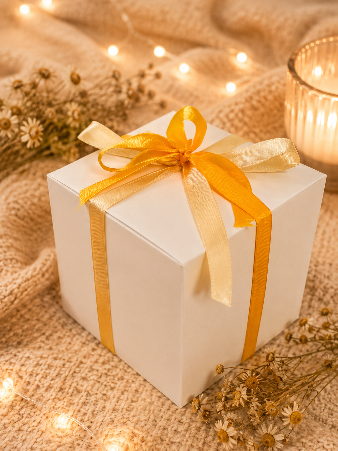 Calming Camomile Hand Poured Soy Self Care Self Love Candle Gift Set Anti Stress