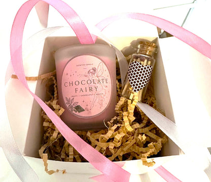 Crystal Chocolate Fairy Fruity Hand Poured Pink Candle Strawberry Quartz