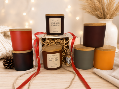 Autumn Custom Text Candle 4oz/Personalised Text/ Thank You Gift/Soy Wax Vegan