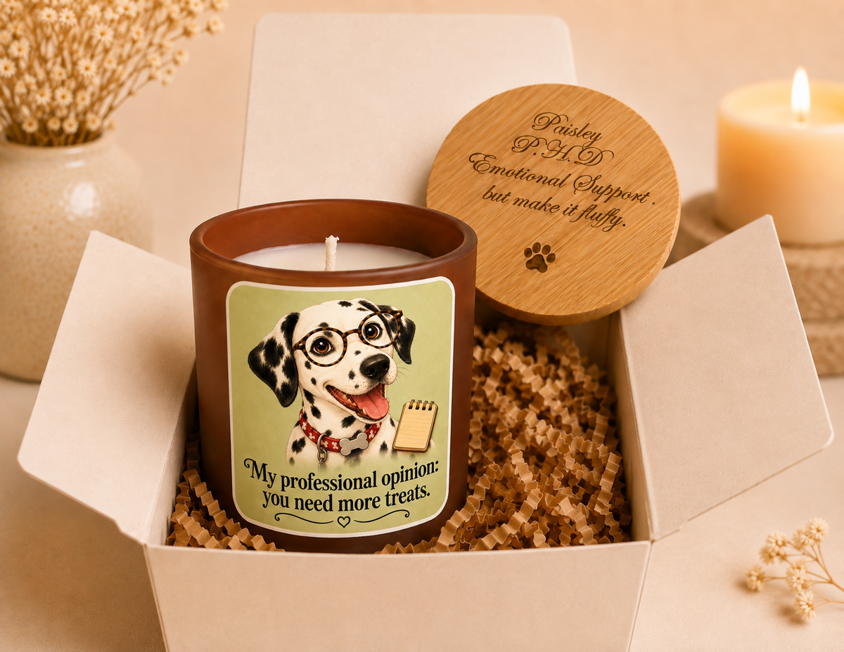Personalised Dog Photo - Pet Therapist Funny Candle - More Treats