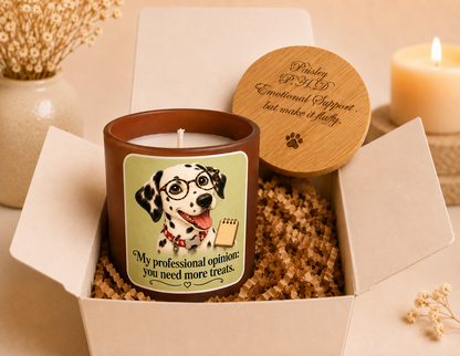 Personalised Dog Photo - Pet Therapist Funny Candle - More Treats