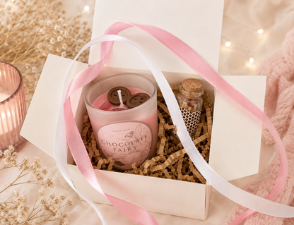 Crystal Chocolate Fairy Fruity Hand Poured Pink Candle Strawberry Quartz