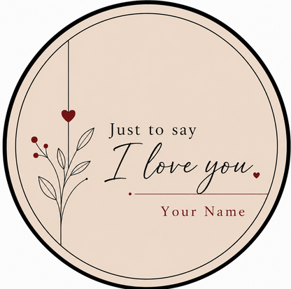 Custom Name I Love You Crystal Hand Poured Candle Strawberry Quartz