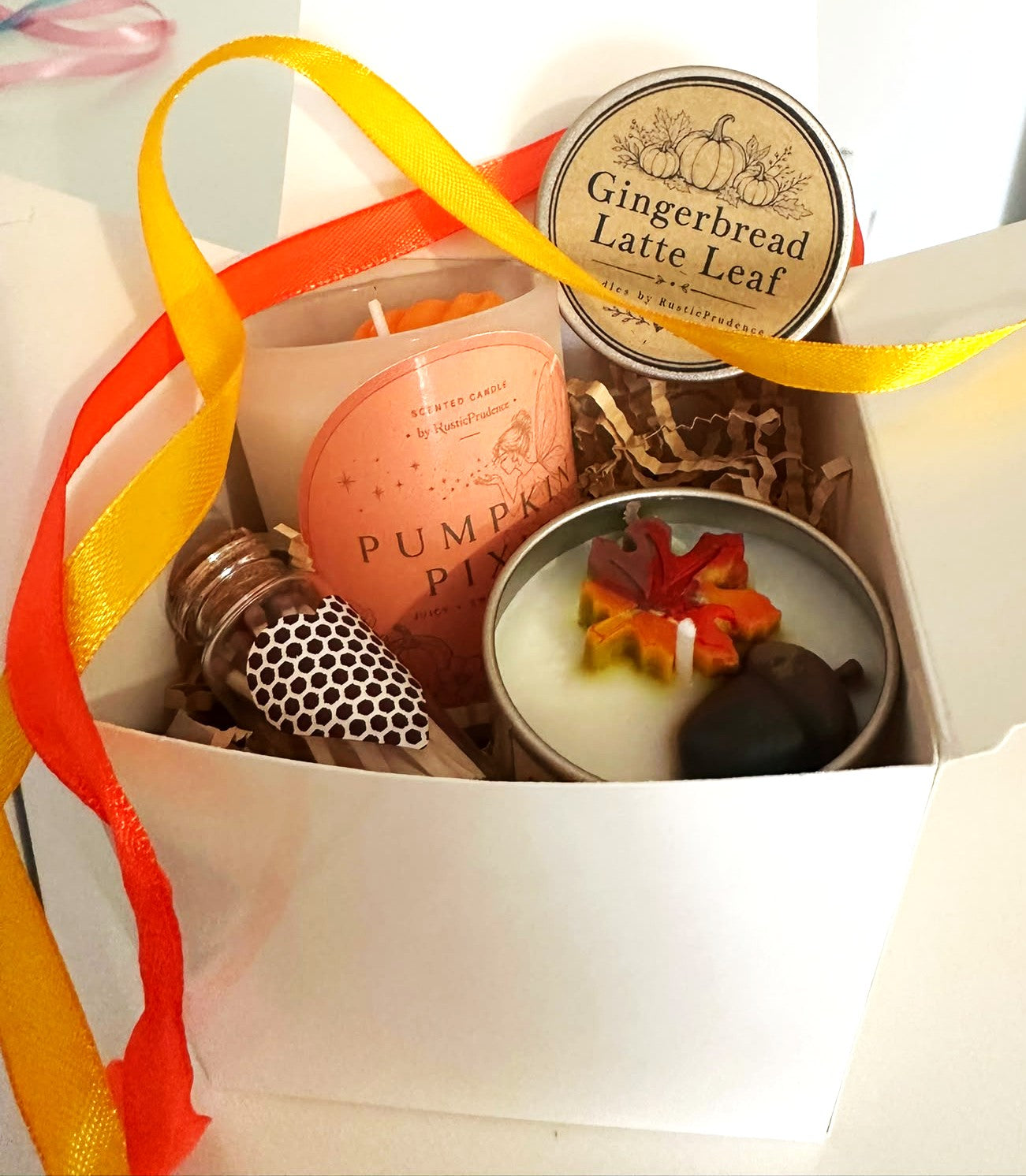 Autumn Pumpkin Lover Hand Poured Soy Scented Candles Gift Set