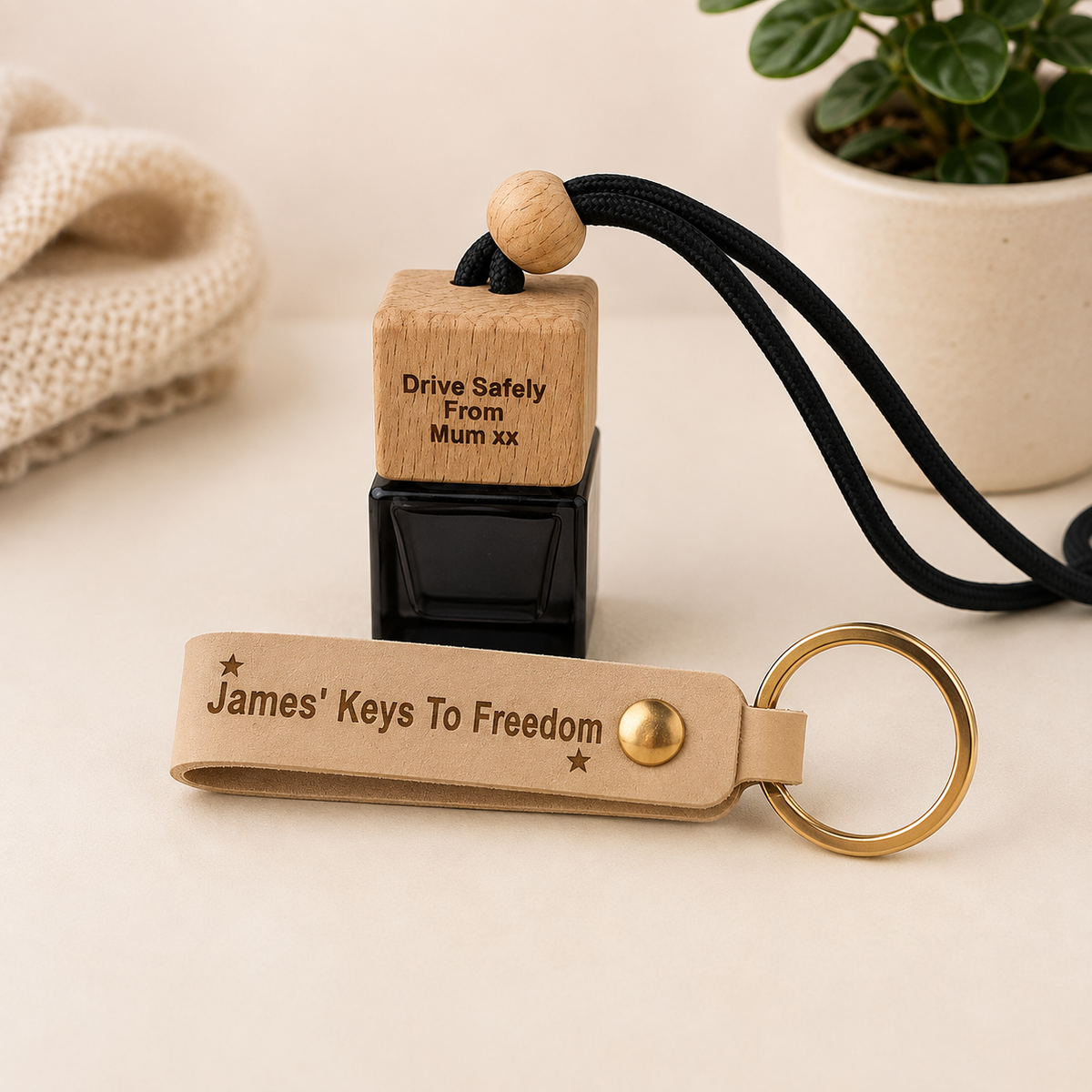 Personalised New Driver Gift Box for Him – Keyring & Car Freshener