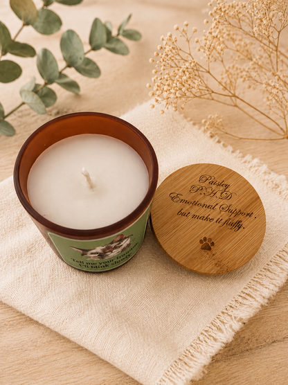 Personalised Cat Photo Candle – Funny Pet Therapist Gift