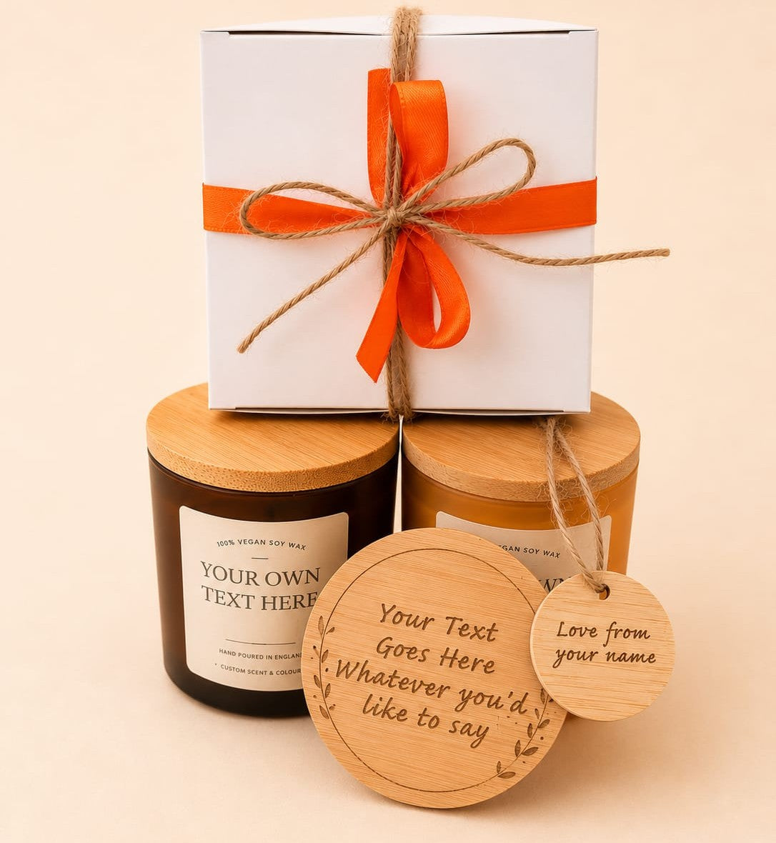 Autumn Custom Text Candle 4oz/Personalised Text/ Thank You Gift/Soy Wax Vegan