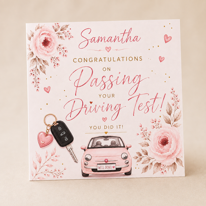 Personalised New Driver Gift Box for Her – Keyring & Car Freshener