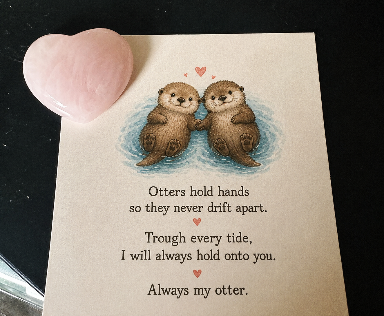Personalised Couples Friends Family Keyrings Set Matching Heart Gift Box Otters