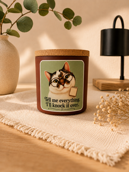Personalised Cat Photo Candle – Funny Pet Therapist Gift