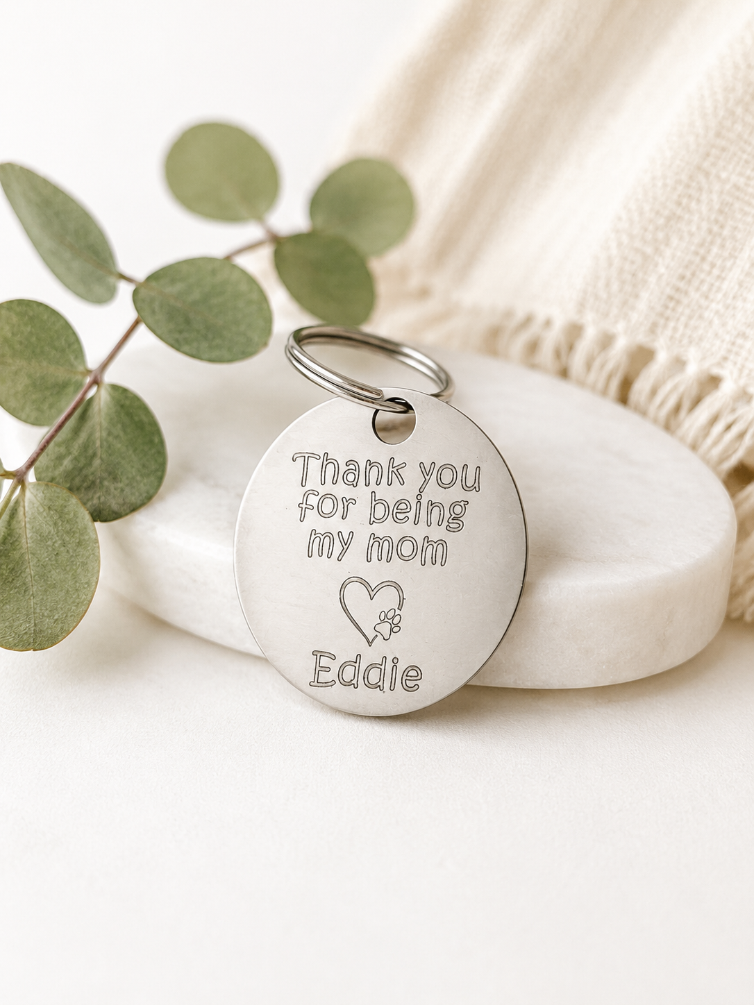 Personalised Dog Mom Gift Box – Photo Keyring & Candle