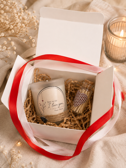 Custom Name I Love You Crystal Hand Poured Candle Strawberry Quartz