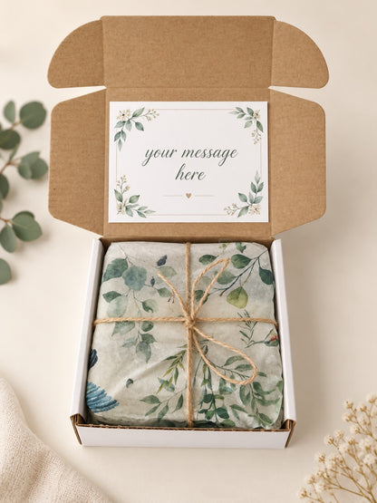 5th anniversary coaster gift box with personalised message card