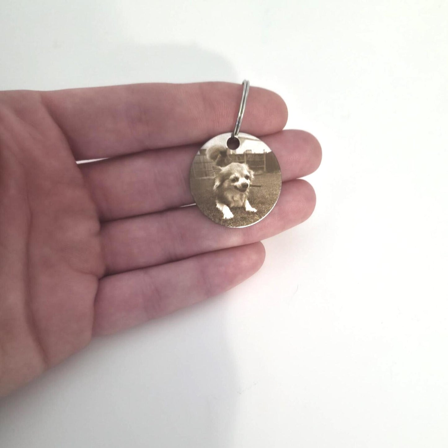Pet Memorial keyring - custom engraved cat dog rabbit stainless steel Keepsake