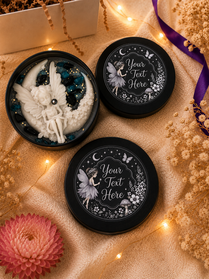 Personalised Fairy Moon Candle, Hand Poured Soy Wax Gift Set