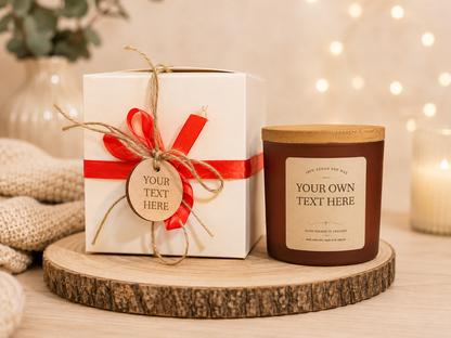 Autumn Custom Text Candle 4oz/Personalised Text/ Thank You Gift/Soy Wax Vegan