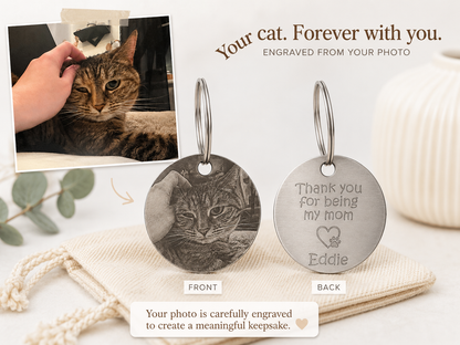 Personalised Cat Mom Gift Box – Photo Keyring & Candle
