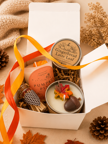Autumn Pumpkin Lover Hand Poured Soy Scented Candles Gift Set