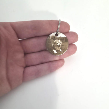 Pet Memorial Heart keyring - custom engraved cat rabbit dog stainless steel Keepsake