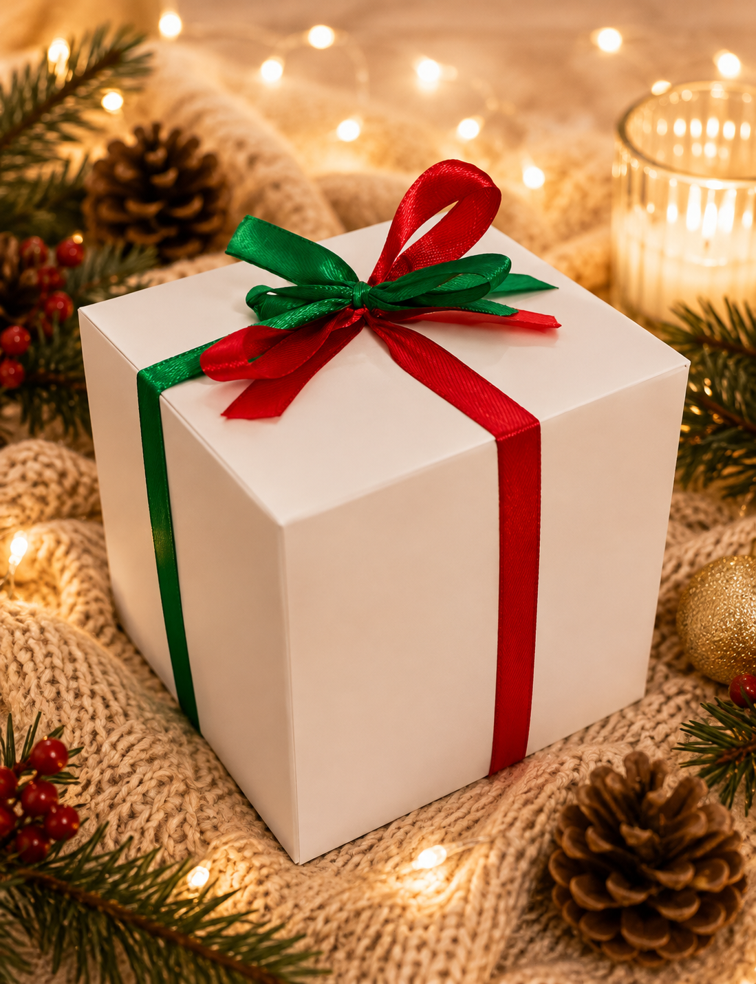 Custom Text Christmas Gift Hand Poured Soy Scented Candle Gift Set