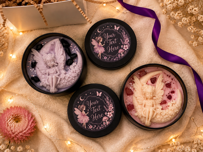 Personalised Fairy Moon Candle, Hand Poured Soy Wax Gift Set