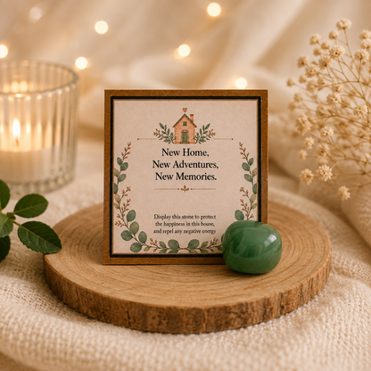 Personalised New Home Gift Set – Handmade Scented Candle, Reed Diffuser & Protection Crystal