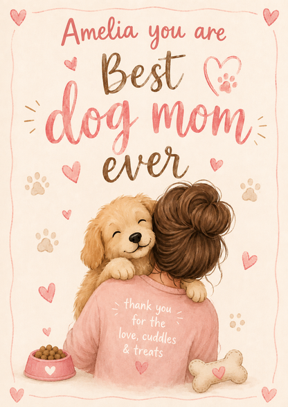 Personalised Dog Mom Gift Box – Photo Keyring & Candle