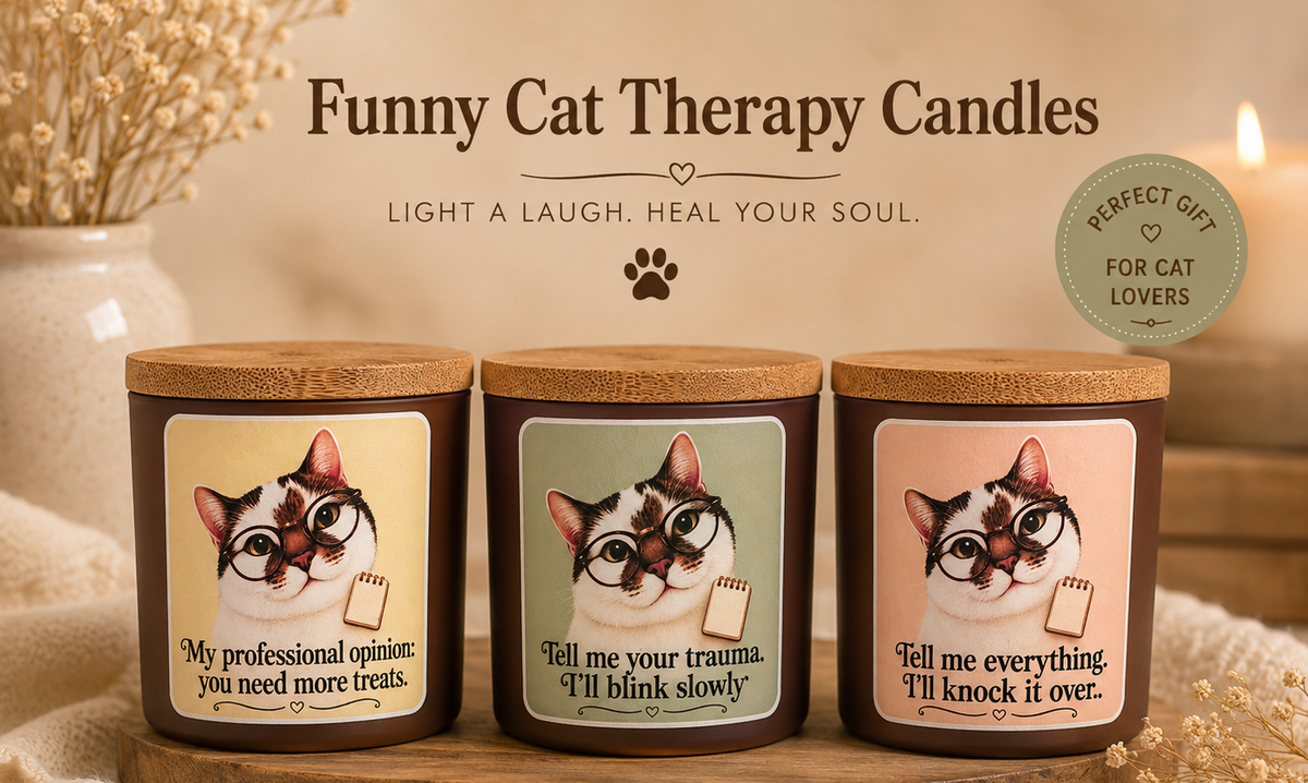 Personalised Cat Photo - Pet Therapist Funny Candle - More Treats