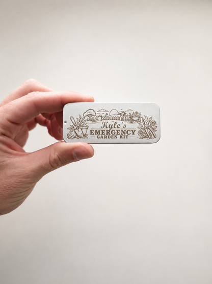 Personalised Garden in a Tin - Emergency Garden Kit