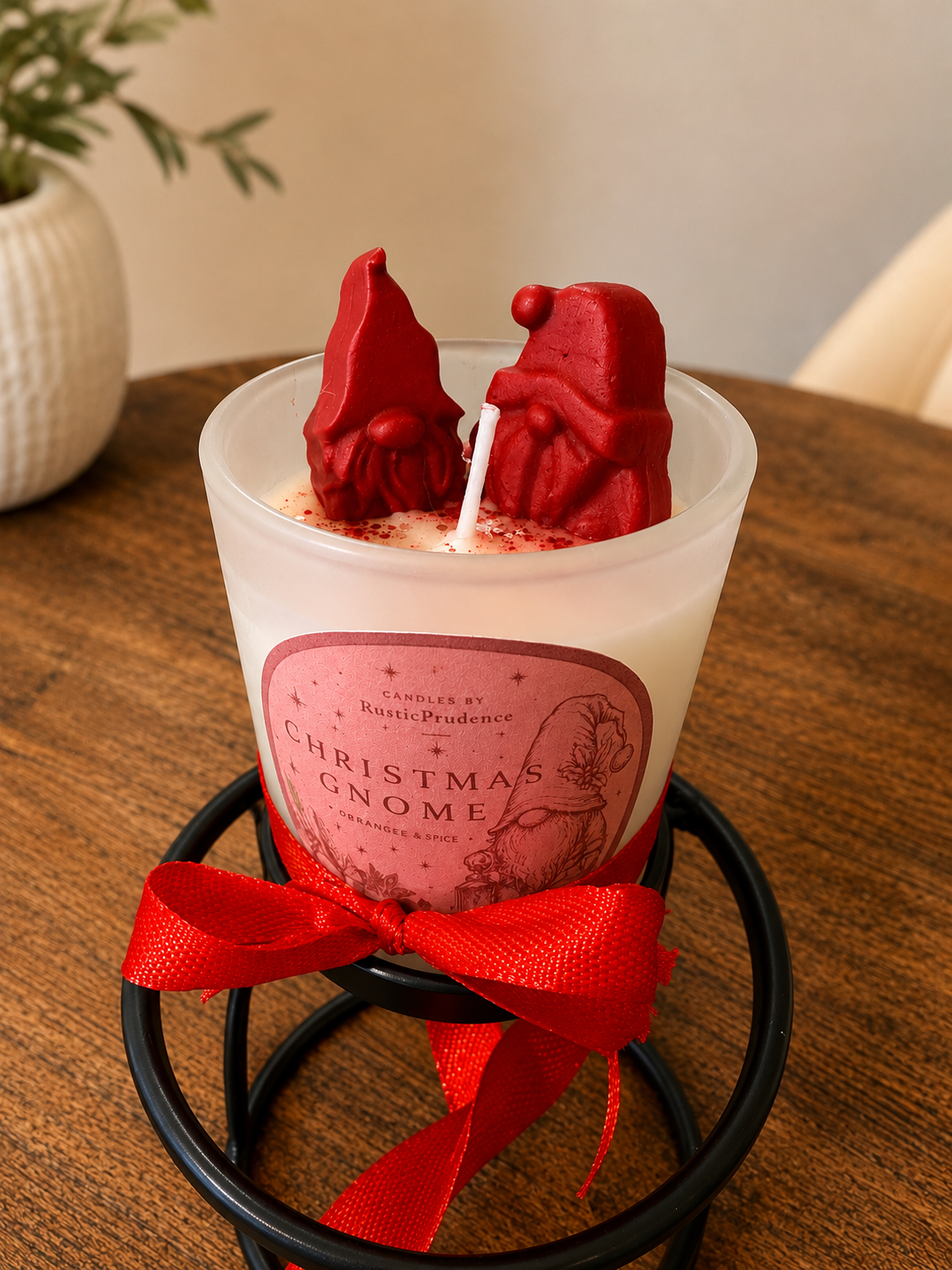Personalised Christmas Gnome Candle Gift Box – Custom Message
