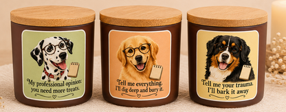 Personalised Dog Photo - Pet Therapist Funny Candle - Bark