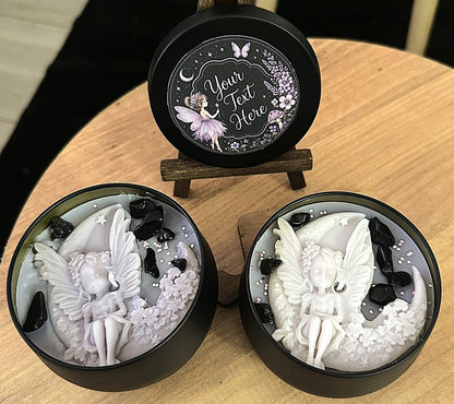 Personalised Fairy Moon Candle, Hand Poured Soy Wax Gift Set