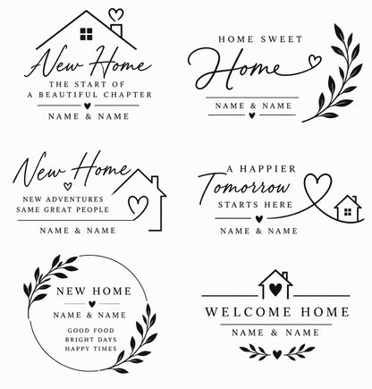 Personalised wooden engraving design examples