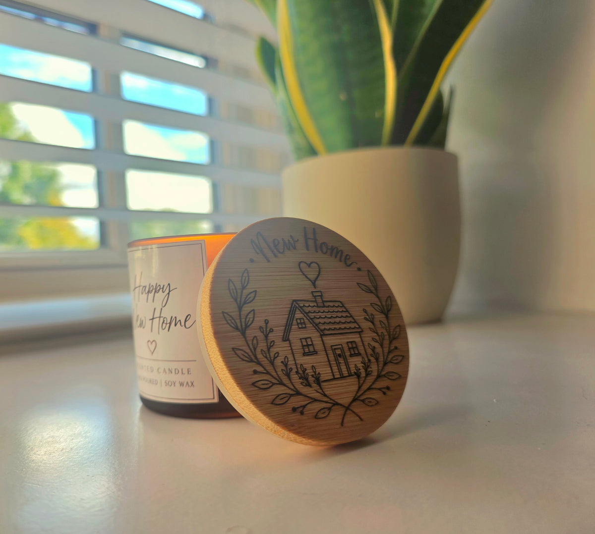 Personalised New Home Gift Box – Candle, Coaster & Bottle Opener