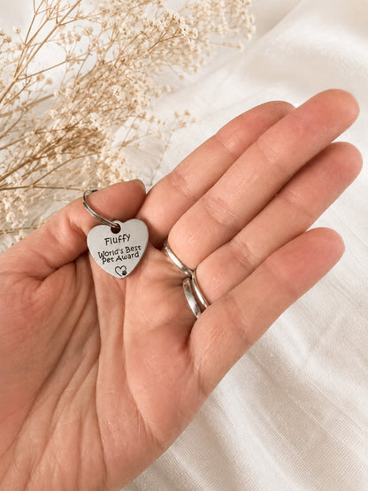 Personalised Heart Pet Photo Keyring – World’s Best Pet Gift
