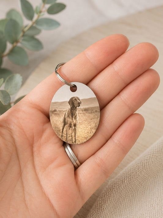 Personalised Round Pet Photo Keyring – World’s Best Pet Gift
