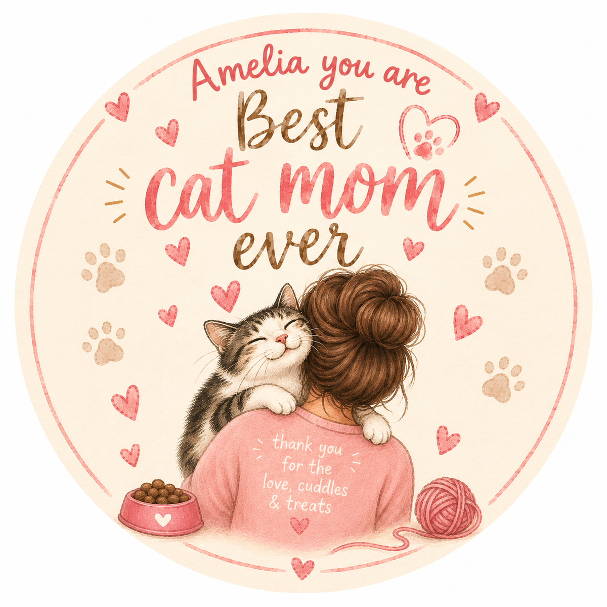 Personalised Cat Mom Gift Box – Photo Keyring & Candle